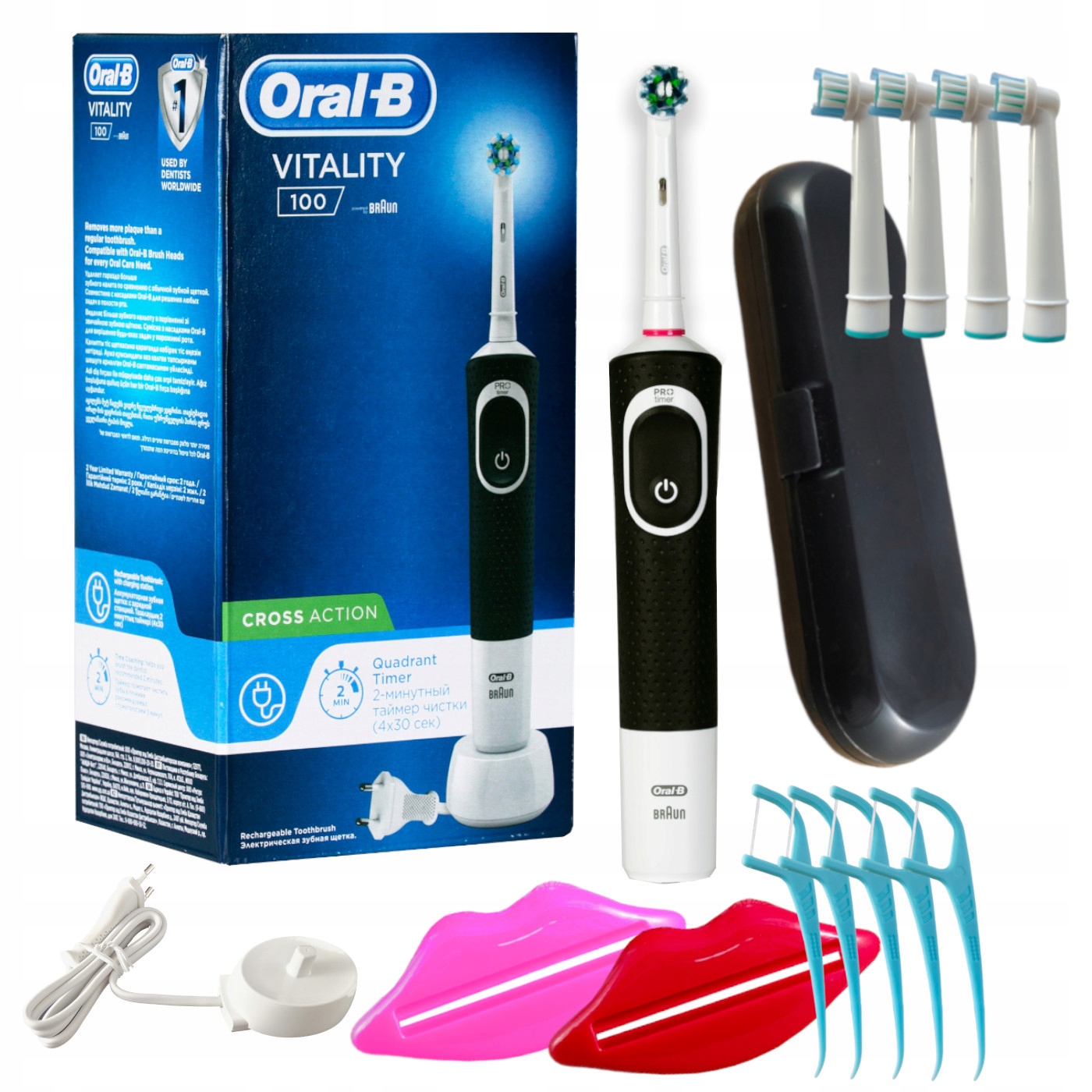 Oral-B D100 Vitality Cross Action Elektrická zubná kefka čierna